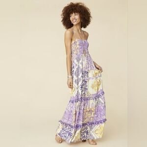 Coco + Carmen Purple and Yellow Maxi Dress